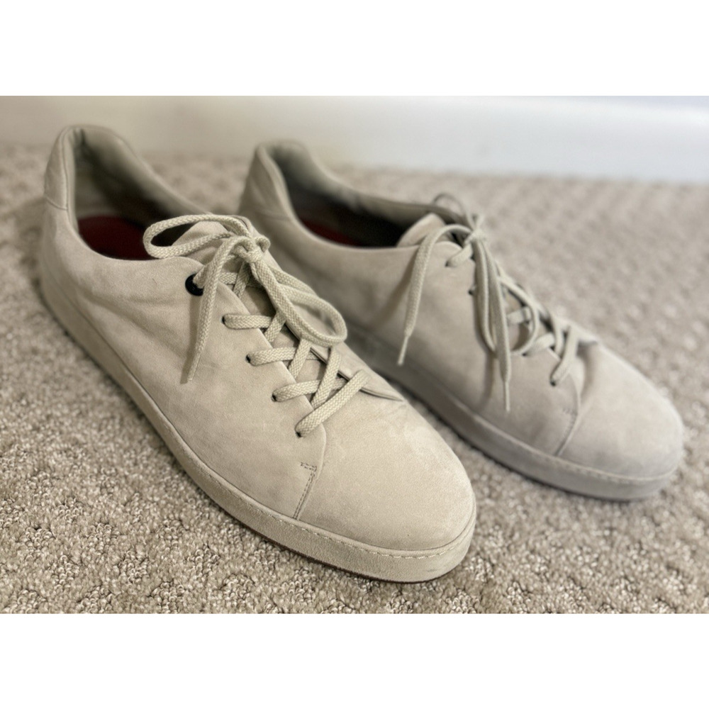 LORO PIANA Lace Up Nuages Grey Suede Walking Sneaker Shoes Size‎ 45 EXCELLENT